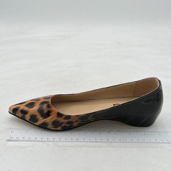 FSJ Shoes - FSJ Leopard Pointed Toe Pumps Slip On Flats Summer Holiday Casual Dress Shoes